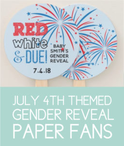 4th of July Themed Fans for Gender Reveal