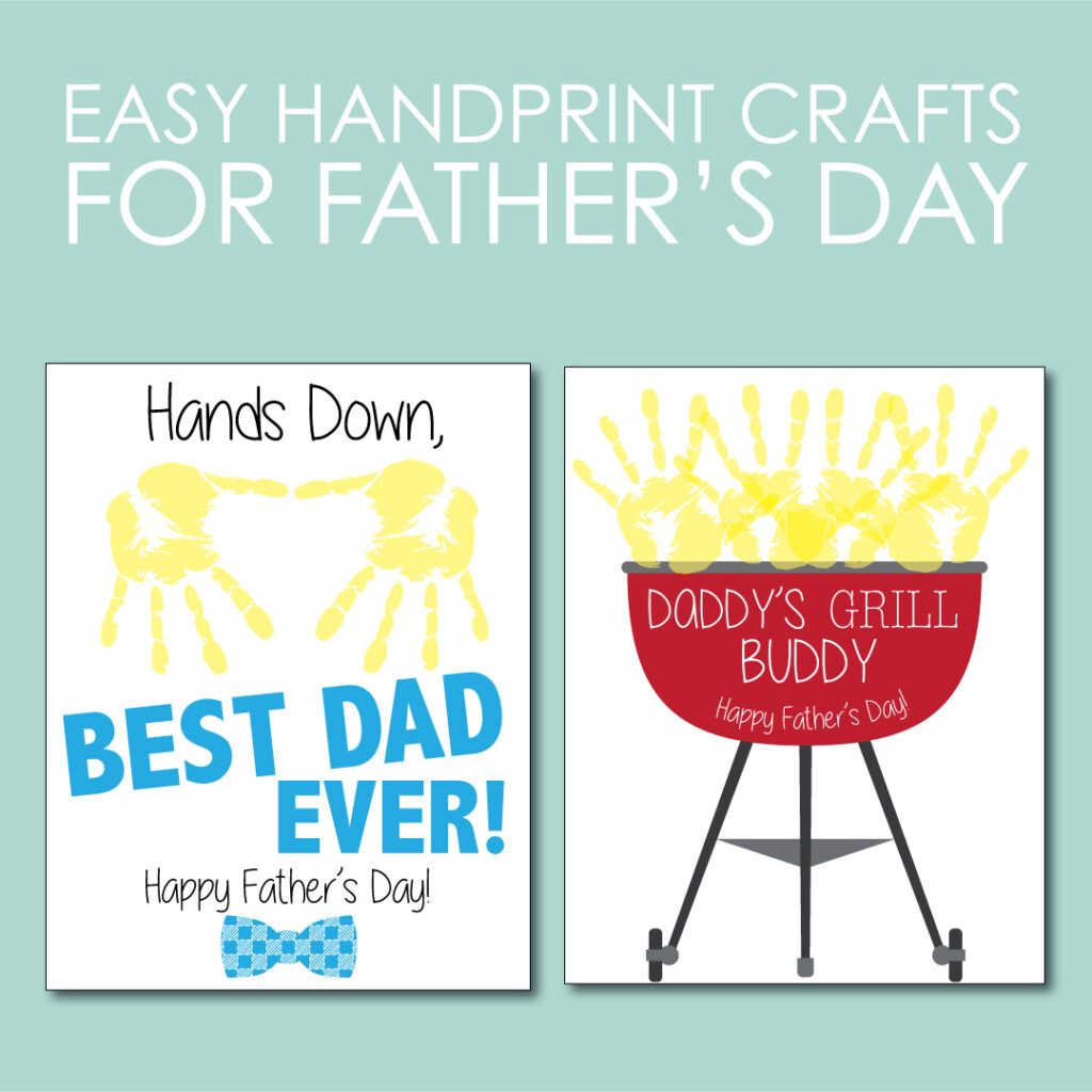 Handprint father's day crafts