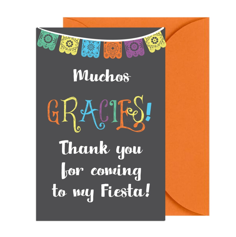 Fiesta themed Thank You Card