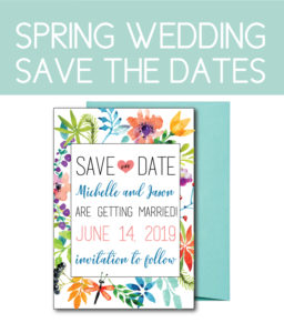 Floral Save the Dates for a Spring Wedding