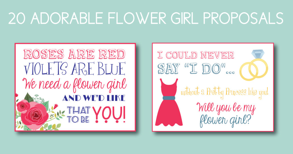 Flower Girl Proposal Card w/ Modern Flowers 0020 Printable Will You Be My Flower Girl Cards White Flower Will You Be My Flower Girl Card