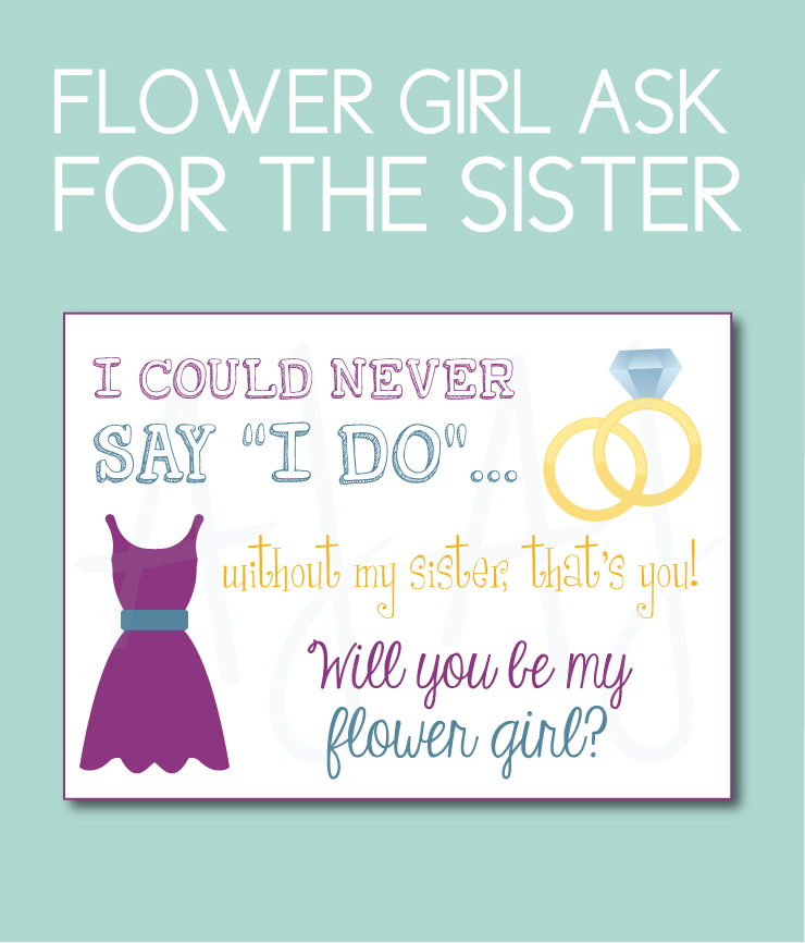 Flower Girl Card for the Sister of the bride