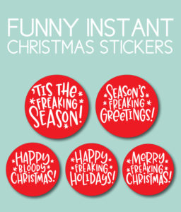 Funny, Printable Christmas Stickers
