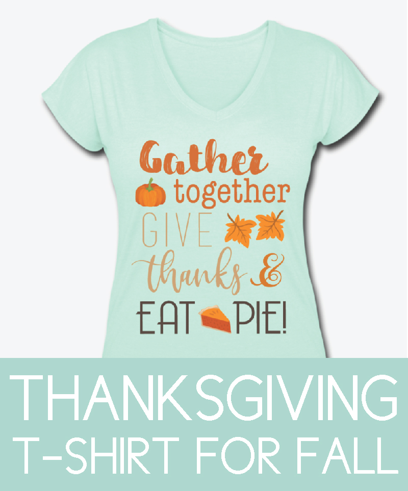 mint green shirt with thanksgiving quote