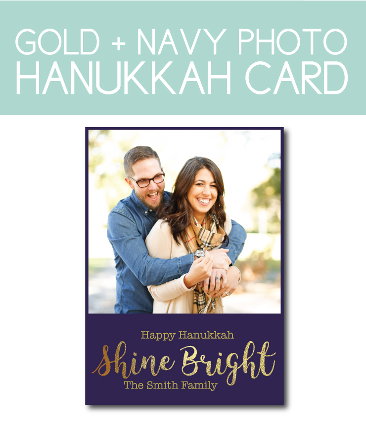 Simple Photo Hanukkah Card