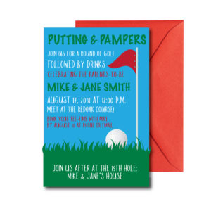 Fun Golf Themed Baby Shower Invite
