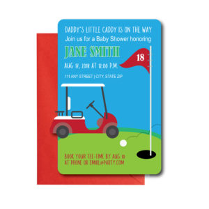 Golf themed Baby Shower Invite