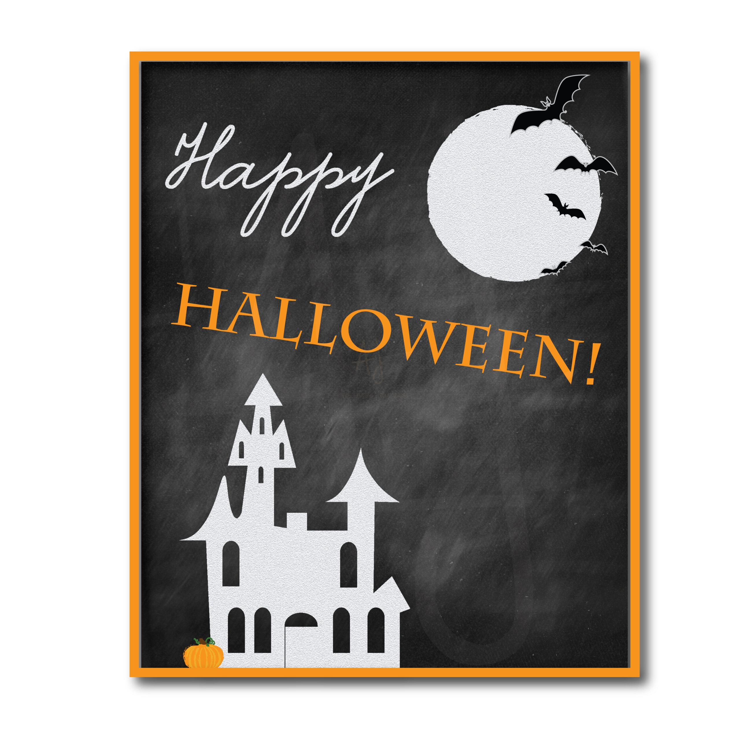 Chalkboard Happy Halloween Sign