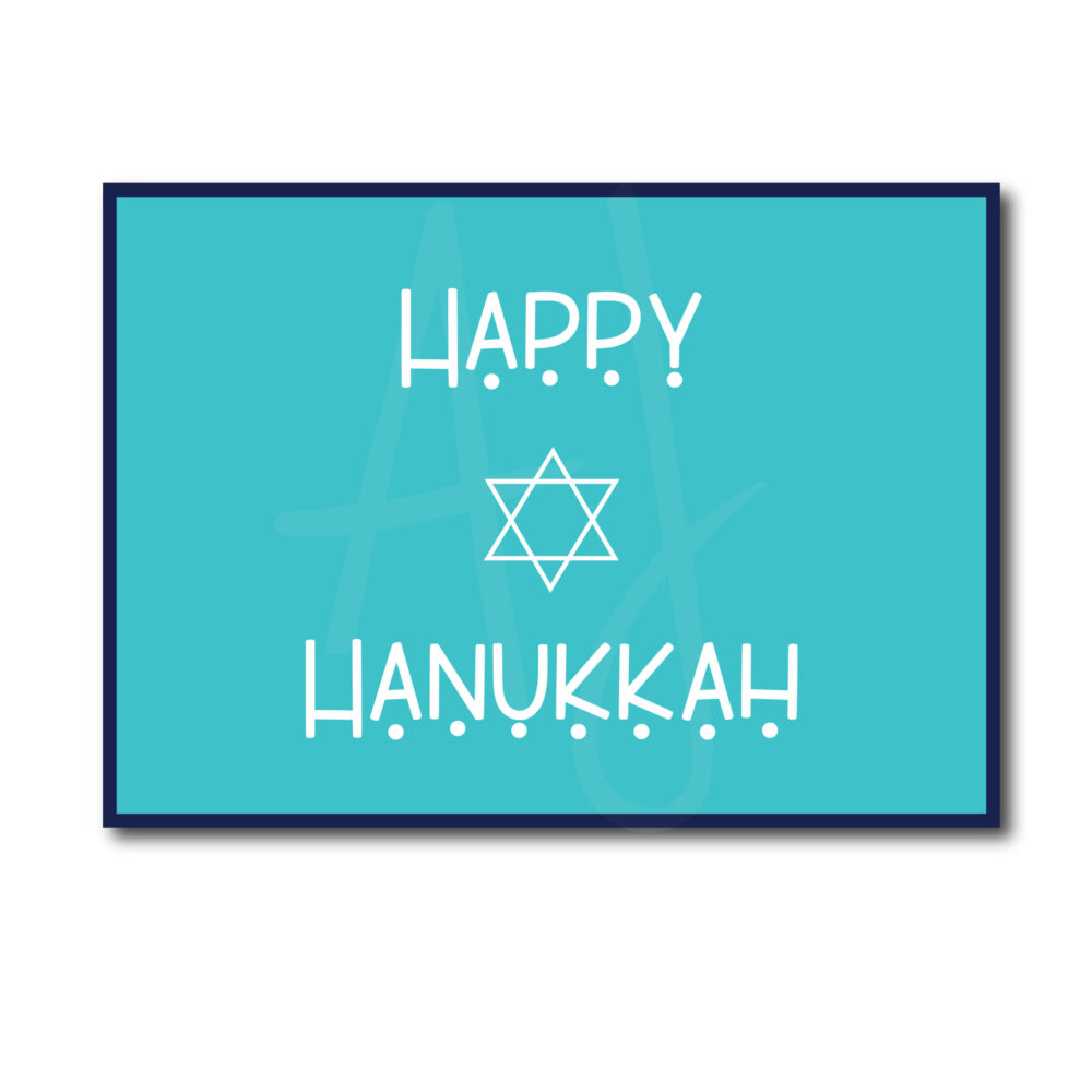 Simple Happy Hanukkah Card