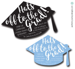Hat Shaped Graduation Invites 
