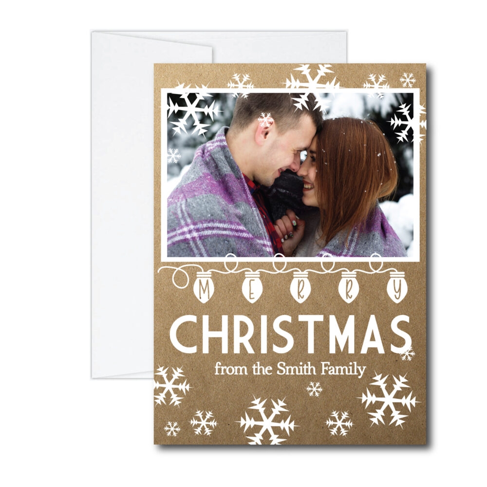 Rustic Snowflake Christmas Card