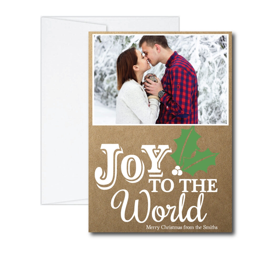 Rustic Joy to the World Holiday Card
