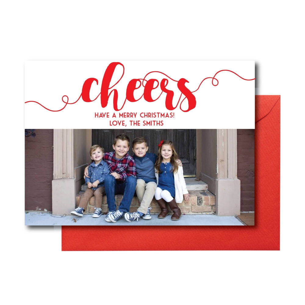Cheers Holiday Card with Photo