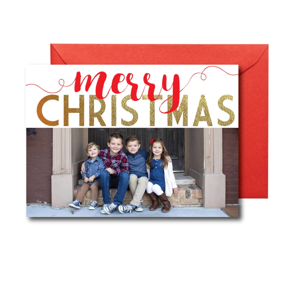 Red and Gold Christmas Card