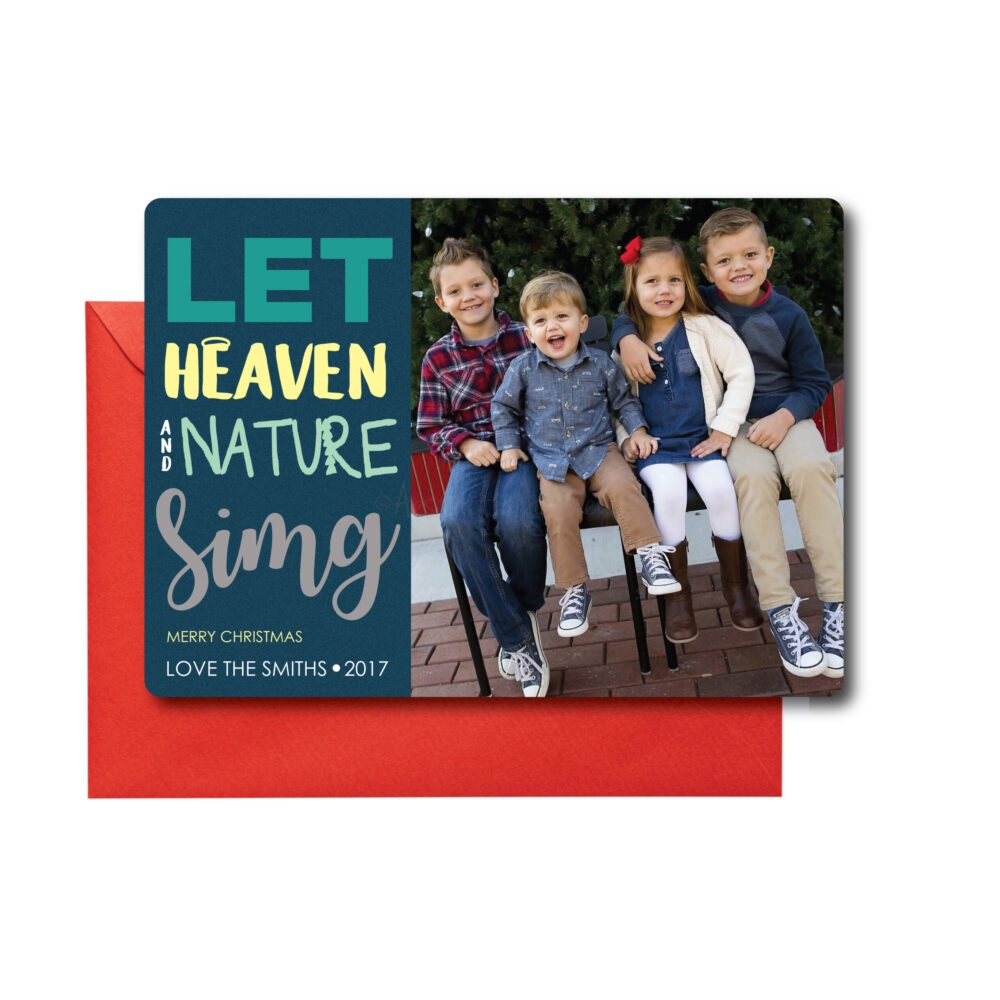 Photo Christmas Card with Religious Quote