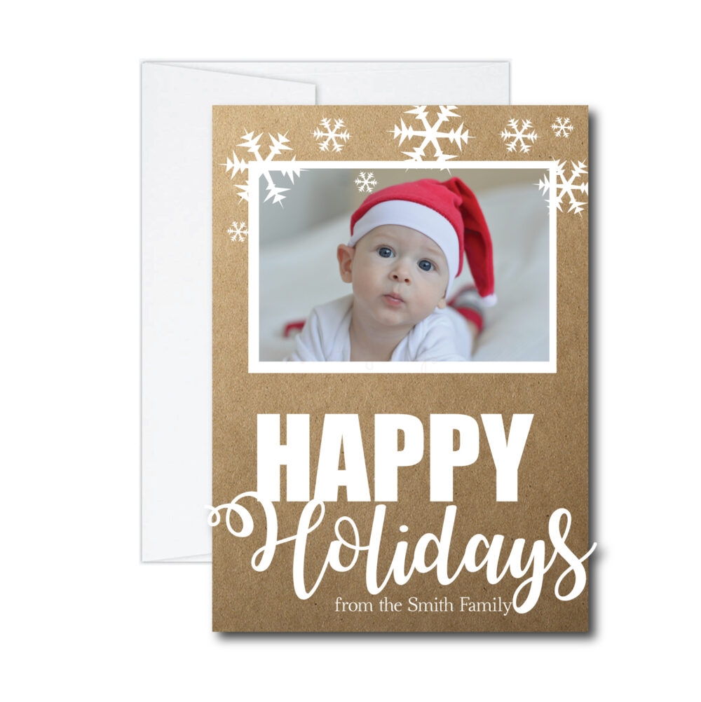 Snowflake Holiday Card with Photo