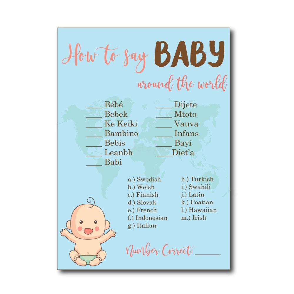 How to say baby