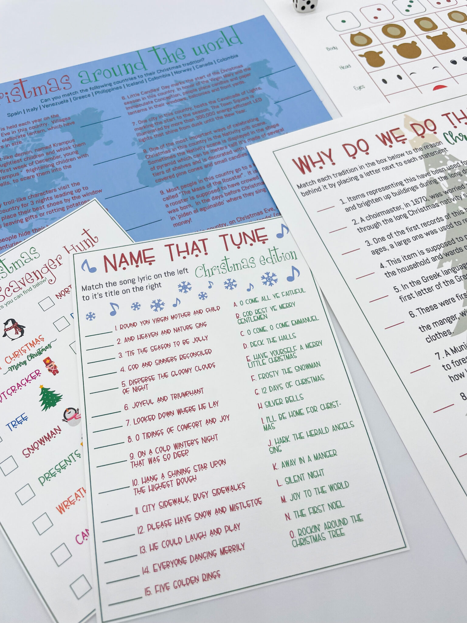 Winter Printables Game & Gifts Pack - Aesthetic Journeys Designs