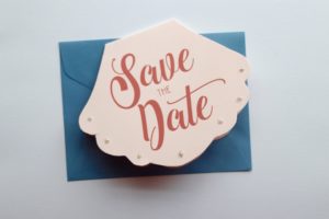 Shell-Shaped Save the Date