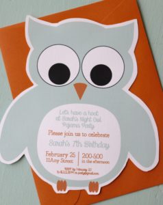 Owl Themed Invite