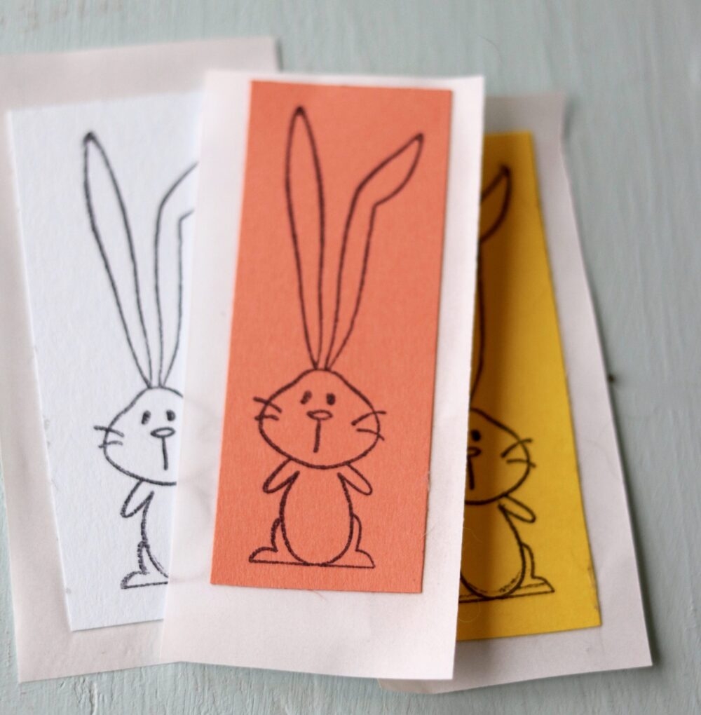 Colorful Square Bunny Stickers