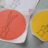Colorful Circle Bunny Stickers