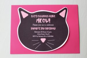 Cat-Shaped Invite