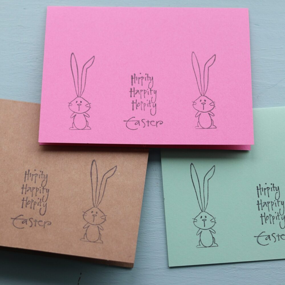 Colorful Easter Bunny Cards