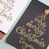 Printed Very Merry Christmas Cards