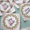 Red and Green Printed Christmas Stickers