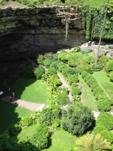 Garden in a sinkhole in Mount Gambier