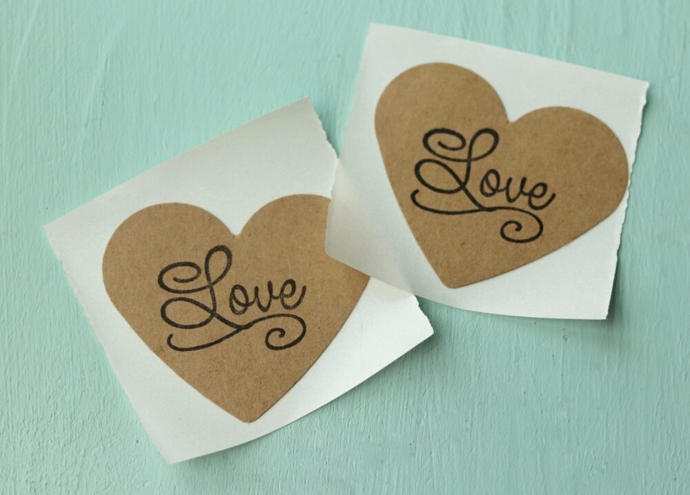 Simple Rustic Love Stickers