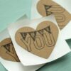 Heart Shaped Wedding Stickers