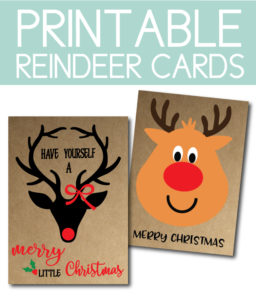 Printable Reindeer Cards
