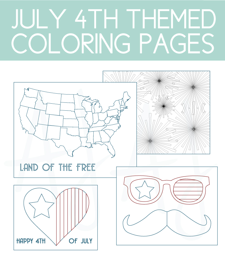July 4th themed coloring pages