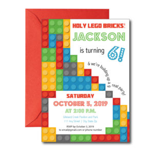 Building Blocks Party Invite