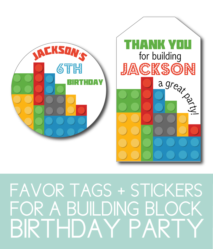 Stickers and Tags for party favors, thank you cards, and more.