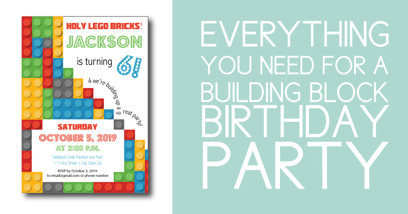 Building block birthday party