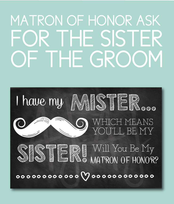 Matron of Honor Card for the Sister of the Groom