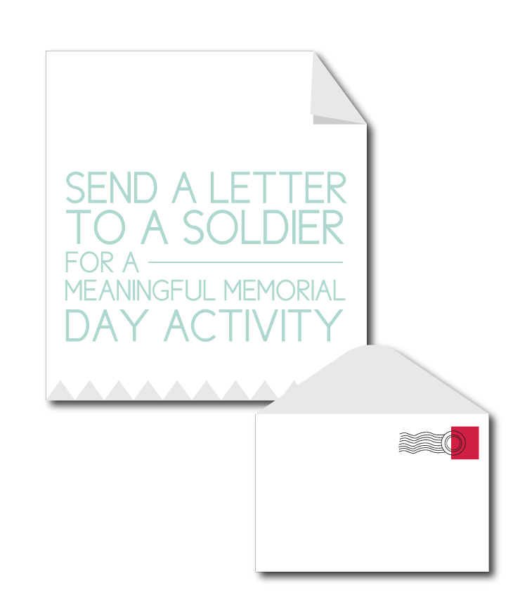 Send a letter to a soldier for a meaningful Memorial Day activity