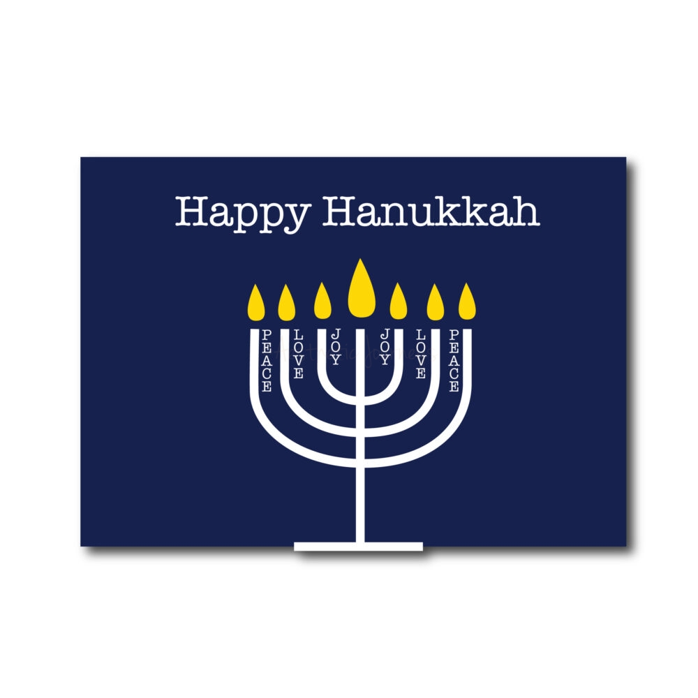Happy Hanukkah Card with Menorah