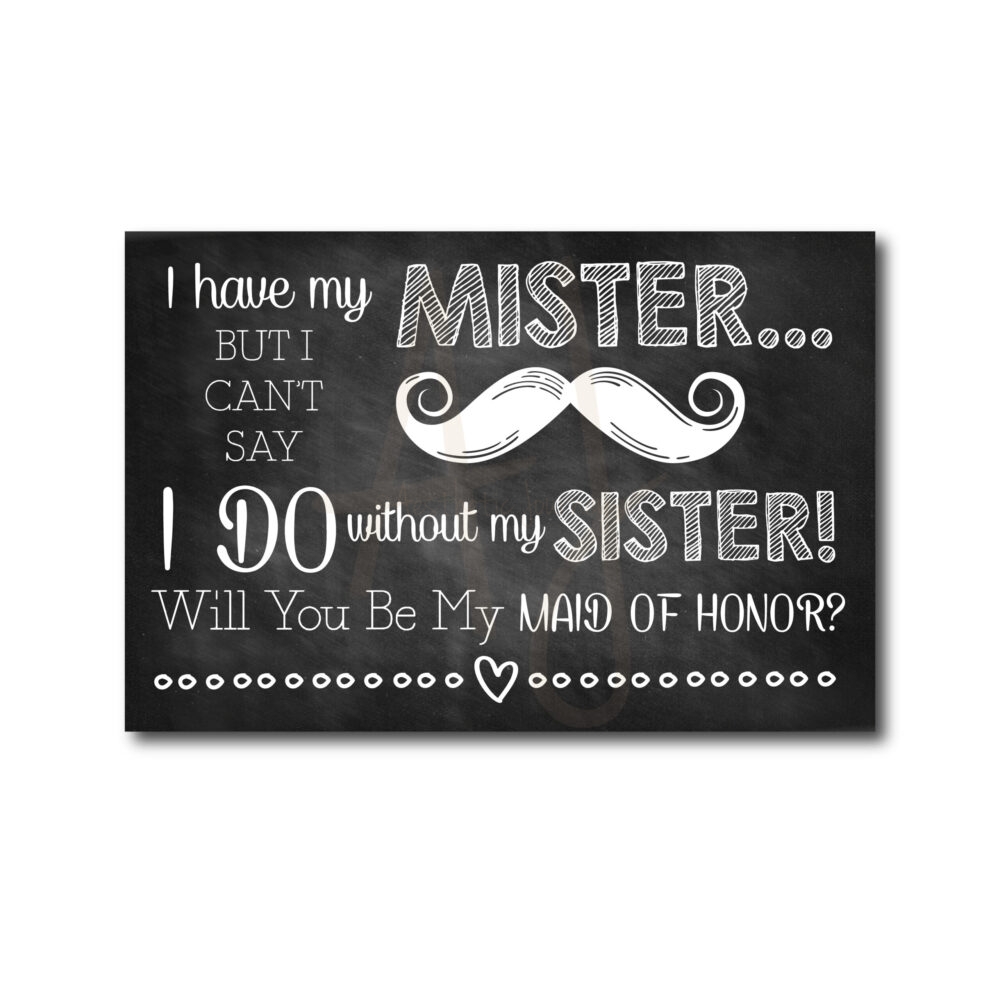 Sister Maid of Honor Card