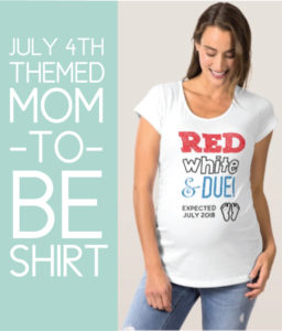 Maternity Shirt for 4th of July Gender Reveal