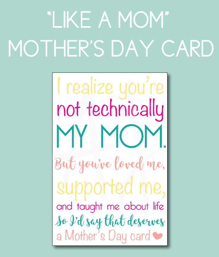 Mother's Day Card for the woman who's "like a mom".