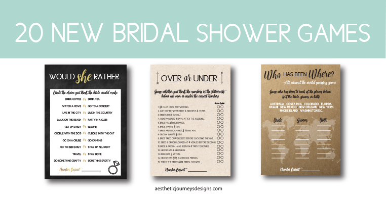 20 New Bridal Shower Games