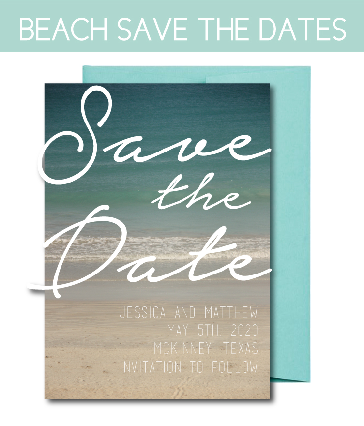 Beach themed Save the Dates