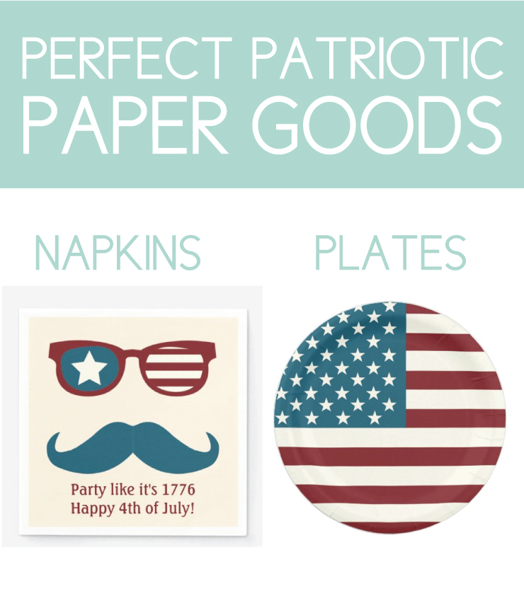 Patriotic paper goods for july 4th bbq