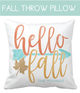 Hello Fall Throw Pillow