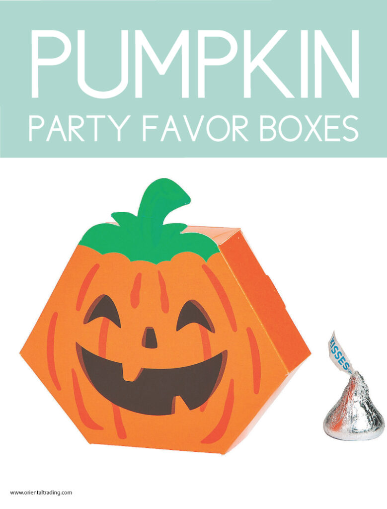 party favor boxes in pumpkin shape