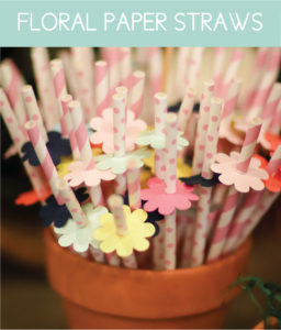 Easy Floral Straws for a Garden Party